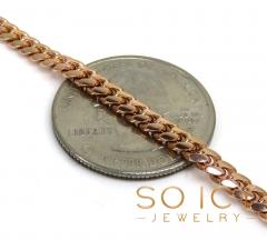 10k rose gold solid miami chain 22-24 inch 4mm