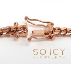 10k rose gold solid miami chain 22-24 inch 4mm