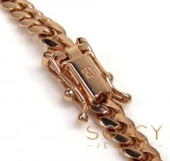 10k rose gold solid miami chain 22-24 inch 4mm