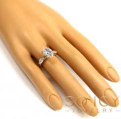 14k rose gold oval & marquise diamond engagement ring 2.90ct