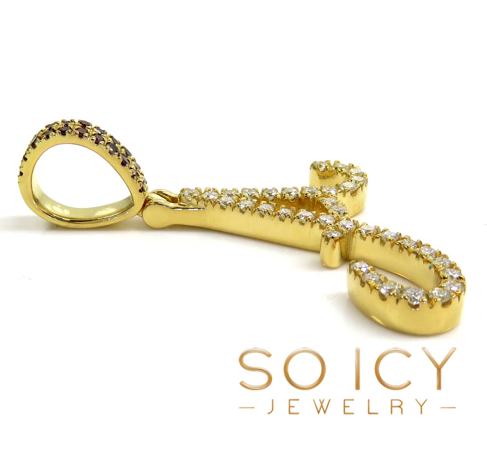 14k gold custom diamond initial a pendant 1.00ct