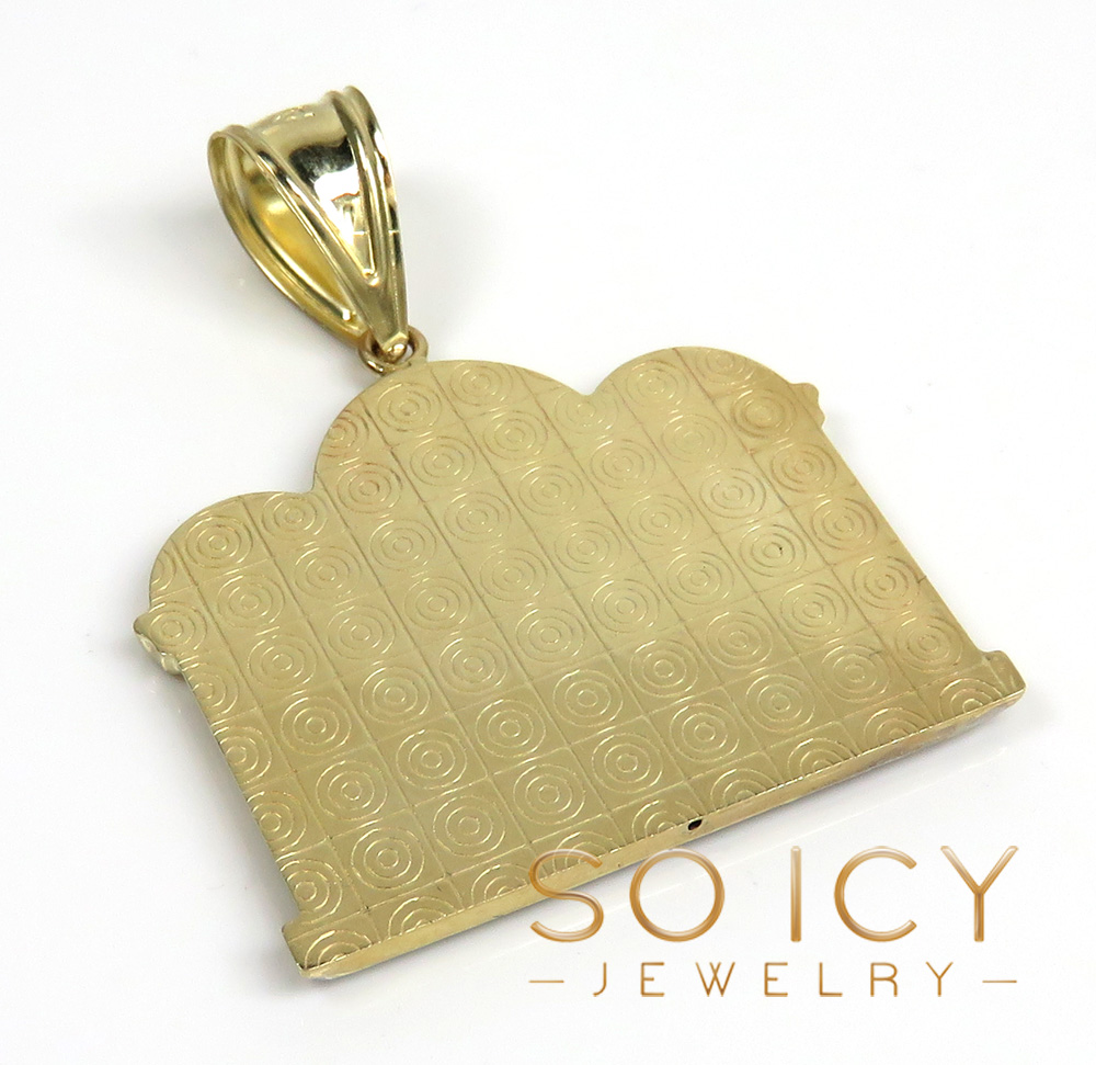 10k yellow gold small-xl jesus apostles last supper pendant 