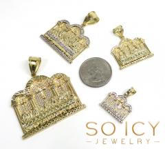 10k yellow gold small-xl jesus apostles last supper pendant 