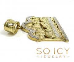 10k yellow gold small-xl jesus apostles last supper pendant 