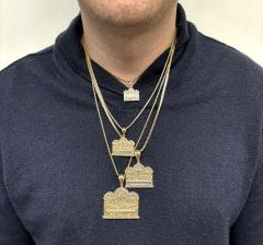 10k yellow gold small-xl jesus apostles last supper pendant 
