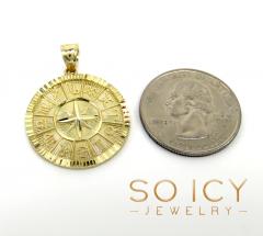 14k yellow gold small diamond cut zodiac pendant 