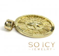 14k yellow gold small diamond cut zodiac pendant 