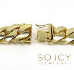 10k yellow gold thick miami link chain 24 inch 13.20mm