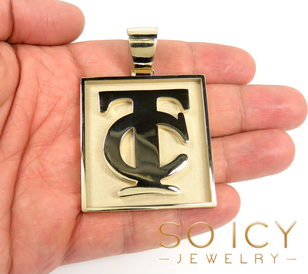 14k custom made two letter 2