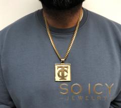 14k custom made two letter 2