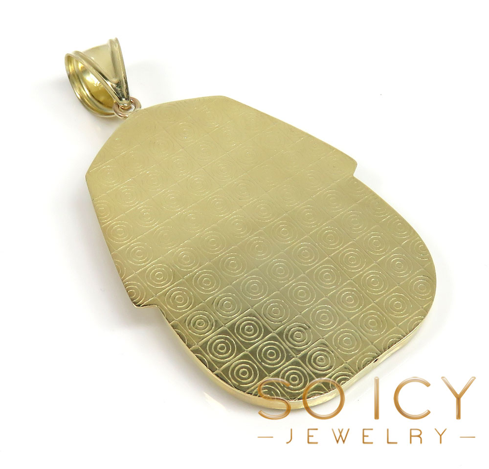 10k yellow gold mini-large king tut pharaoh head pendant - Image 3
