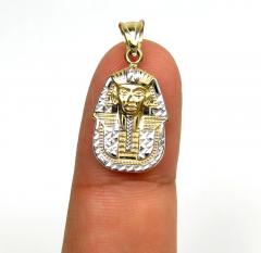 10k yellow gold mini-large king tut pharaoh head pendant
