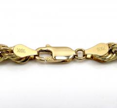 10k yellow gold smooth hollow rope chain 20-30 inch 4mm