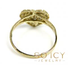 10k yellow gold heart nugget ring 