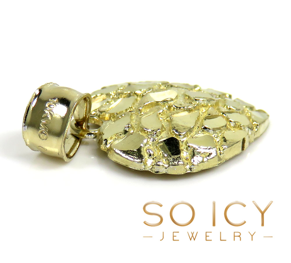 10k yellow gold small nugget pendant  - Image 3