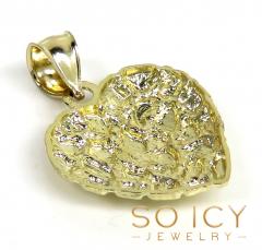 10k yellow gold small nugget pendant 