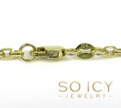 10k yellow gold hollow beveled edge cable chain 20-24 inches 2.30mm