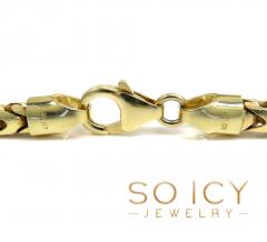 10k solid yellow gold tight link franco chain 18-26 inch 3.50mm