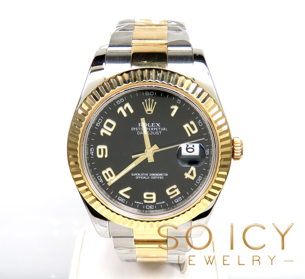 Preowned rolex datejust 2 41mm yellow gold and stainless steel ref. 116333 - Image 2