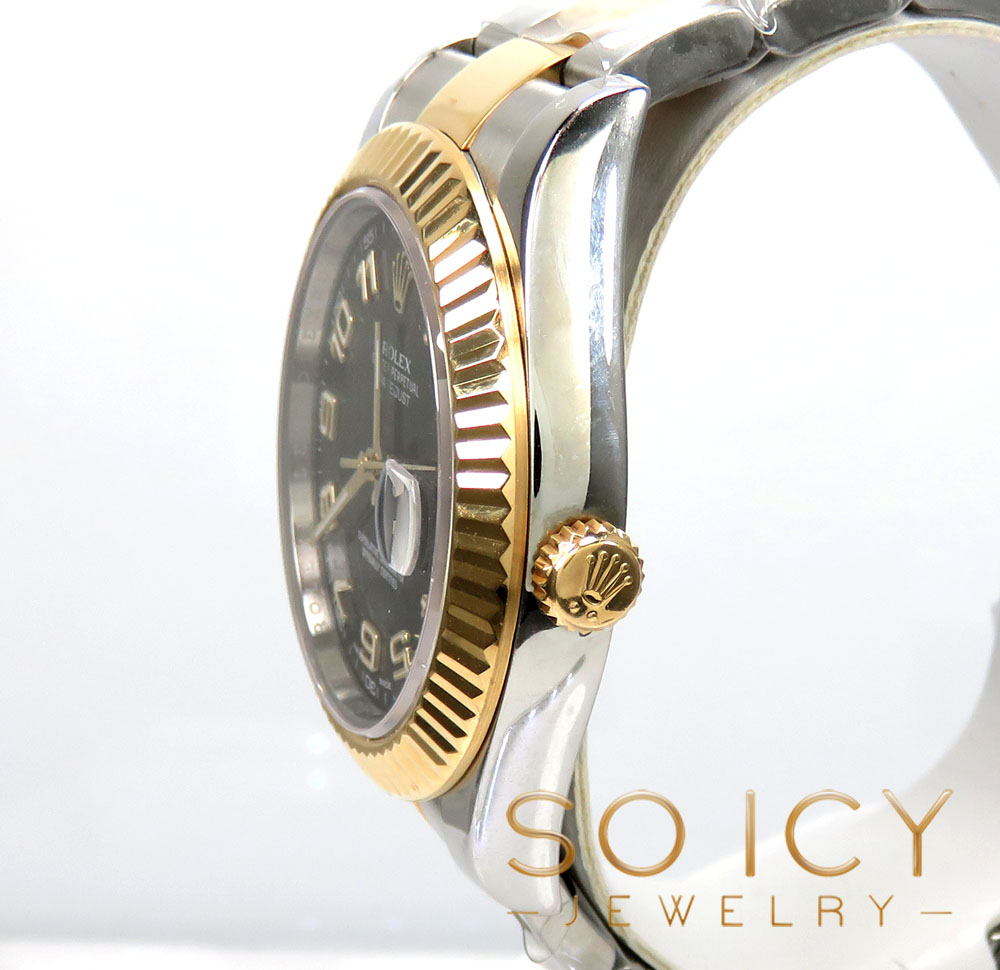 Preowned rolex datejust 2 41mm yellow gold and stainless steel ref. 116333 - Image 3