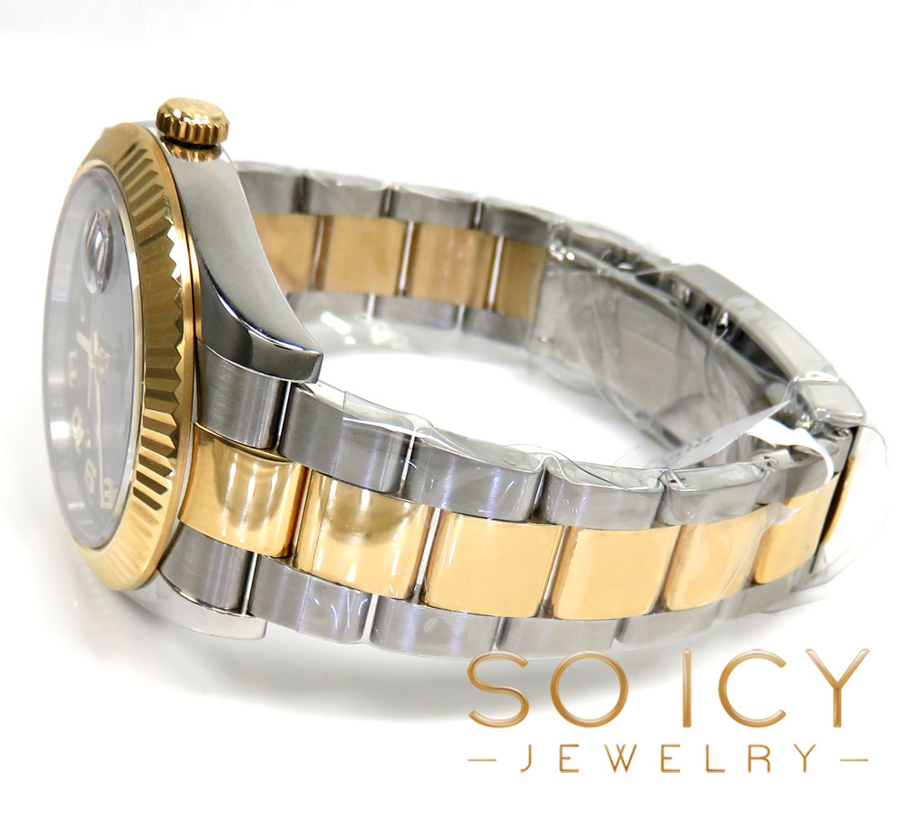 Preowned rolex datejust 2 41mm yellow gold and stainless steel ref. 116333 - Image 4