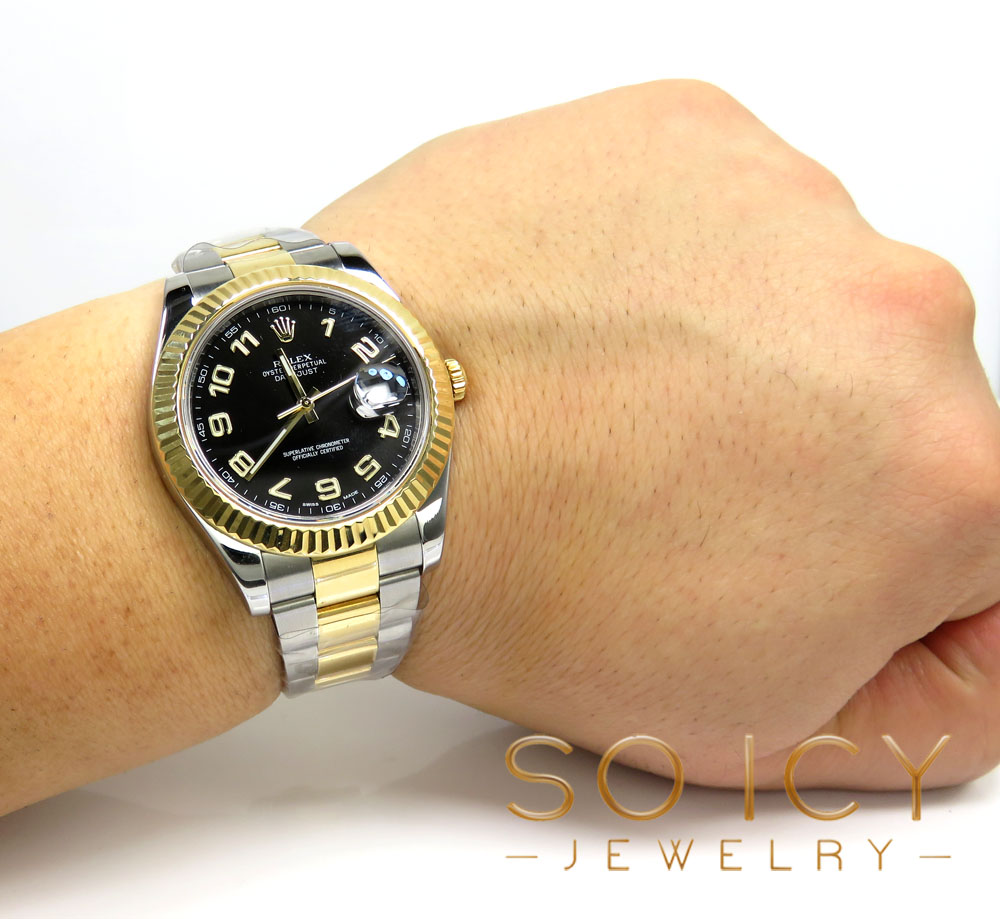 Preowned rolex datejust 2 41mm yellow gold and stainless steel ref. 116333 - Image 6