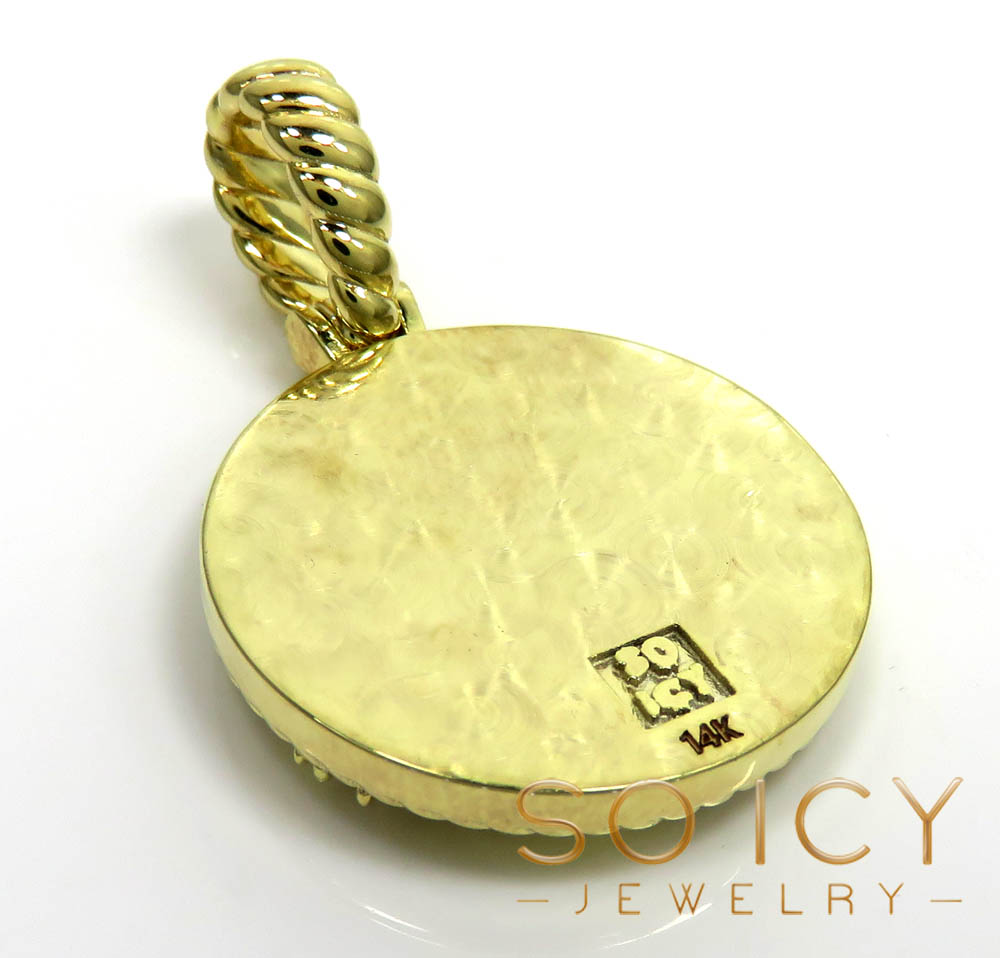 14k gold sculpted diamond scorpion zodiac pendant 0.04ct 