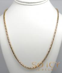 10k two gold prism cut franco chain 18-26 inch 3mm 