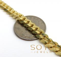 14k yellow gold solid concave miami link chain 20-26 inches 7mm