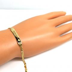 14k gold baby or kids engrave-able id bracelet