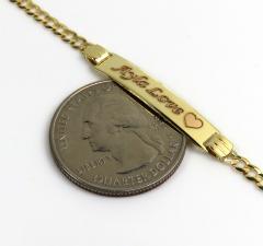 14k gold baby or kids engrave-able id bracelet
