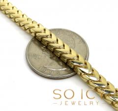 14k yellow gold semi hollow box franco chain 20-24 inch 4mm