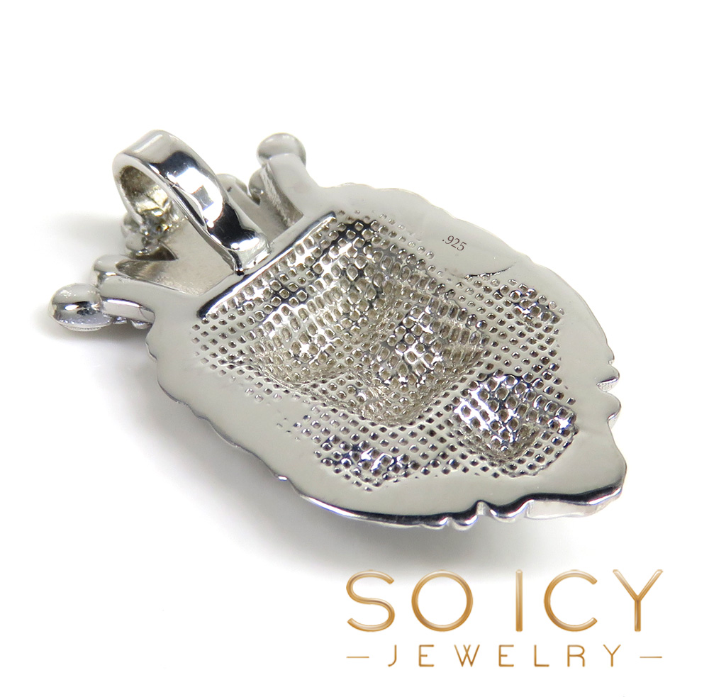 925 white sterling silver crowned lion diamond pendant 0.05ct - Image 4