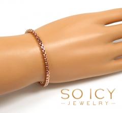 14k rose gold venetian box bracelet 8 inch 3.50mm