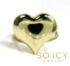 14k solid gold large heart ring