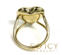 14k solid gold large heart ring