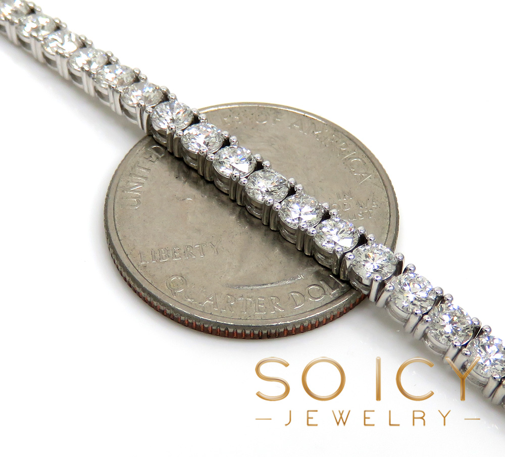 14k gold 17 pointer round lab diamond tennis bracelet 7.00