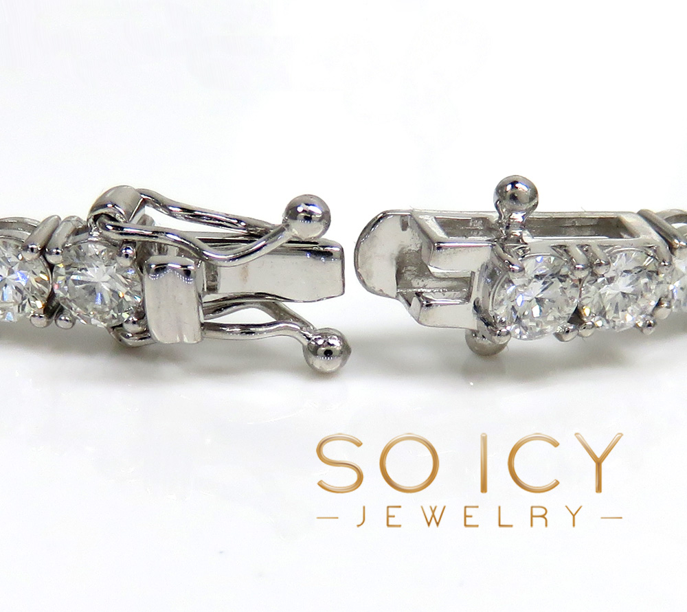14k gold 17 pointer round lab diamond tennis bracelet 7.00