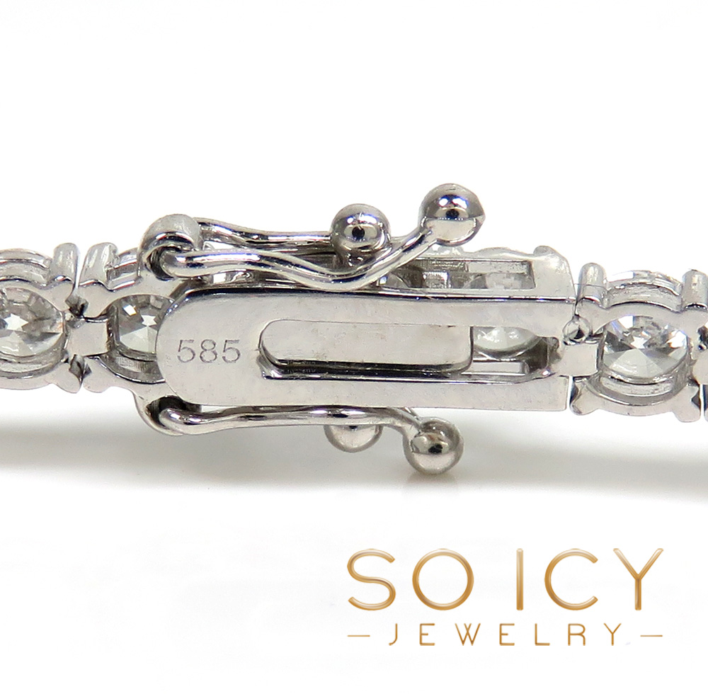 14k gold 17 pointer round lab diamond tennis bracelet 7.00
