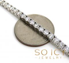 14k gold 17 pointer round lab diamond tennis bracelet 7.00