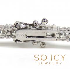 14k gold 17 pointer round lab diamond tennis bracelet 7.00