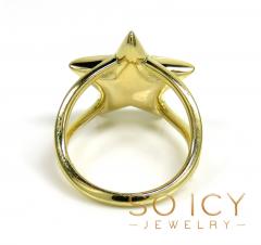 14k solid gold large star ring