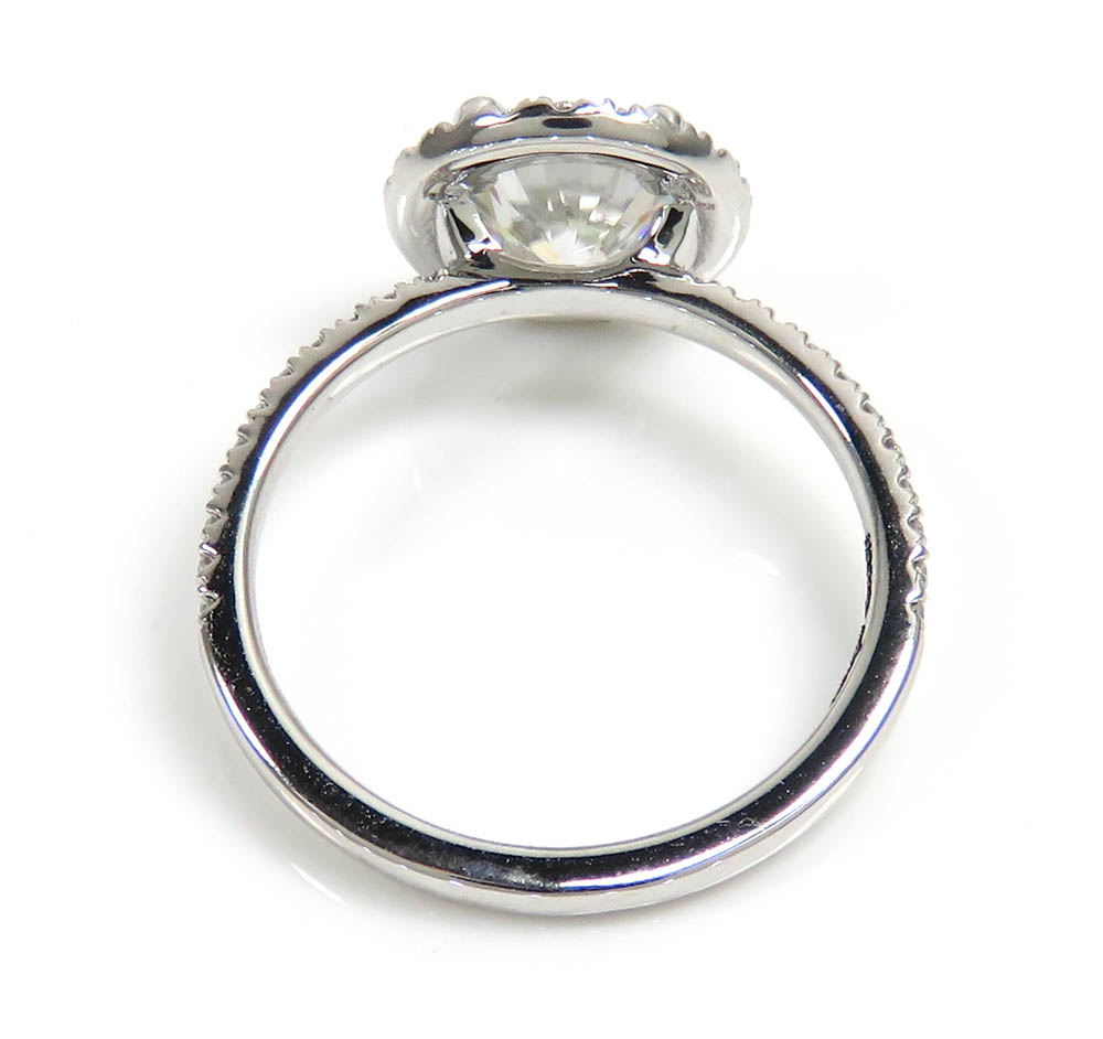 14k gold round lab grown cvd diamond halo engagement ring 2.41ct - Image 4