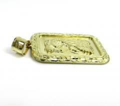 10k yellow gold xl gold nugget bar pendant