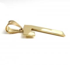 14k gold custom large number pendant