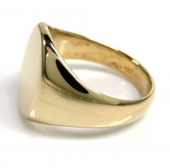 14k yellow gold solid oval monogram ring