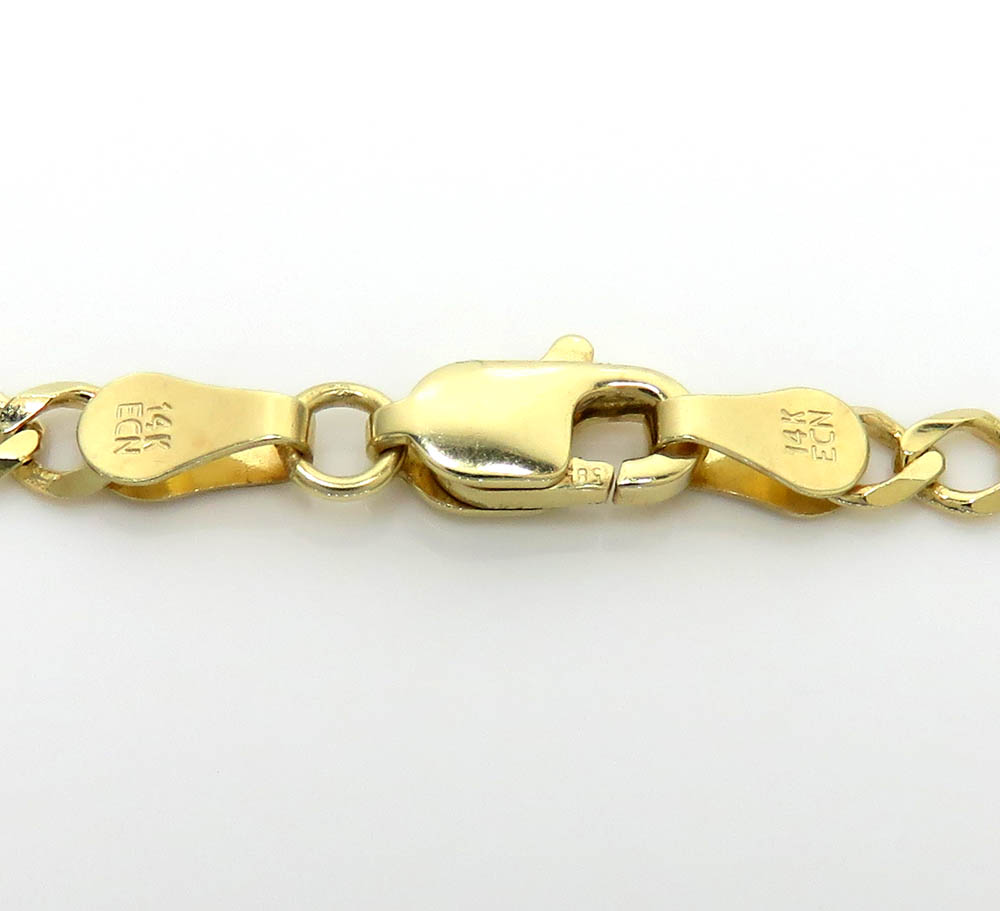 14k yellow gold solid figaro link chain 18-24 inch 3.50mm - Image 3