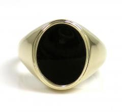 14k gold custom solid oval monogram ring