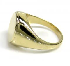 14k gold custom solid oval monogram ring