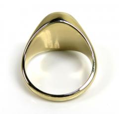 14k gold custom solid oval monogram ring